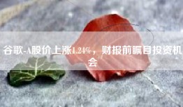 谷歌-A股价上涨1.24%，财报前瞩目投资机会