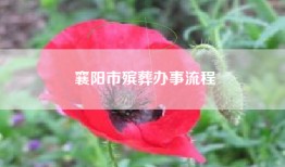 襄阳市殡葬办事流程