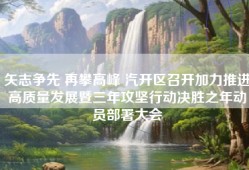 矢志争先 再攀高峰 汽开区召开加力推进高质量发展暨三年攻坚行动决胜之年动员部署大会