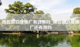 现在做百度推广有效果吗_现在做百度推广还有用吗