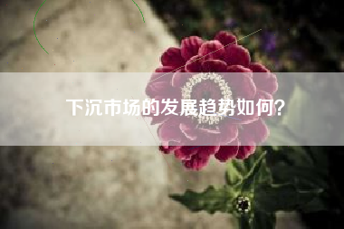 下沉市场的发展趋势如何？
