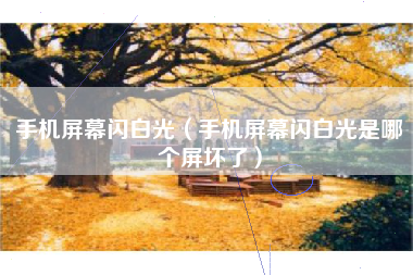 手机屏幕闪白光（手机屏幕闪白光是哪个屏坏了）