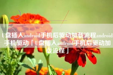 U盘插入android手机后驱动加载流程android手机驱动「U盘插入android手机后驱动加载流程」