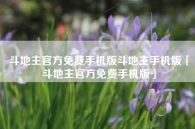 斗地主官方免费手机版斗地主手机版「斗地主官方免费手机版」